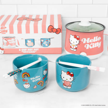 **Hello Kitty Sıcak Tencere ve Ramen Kase Seti**